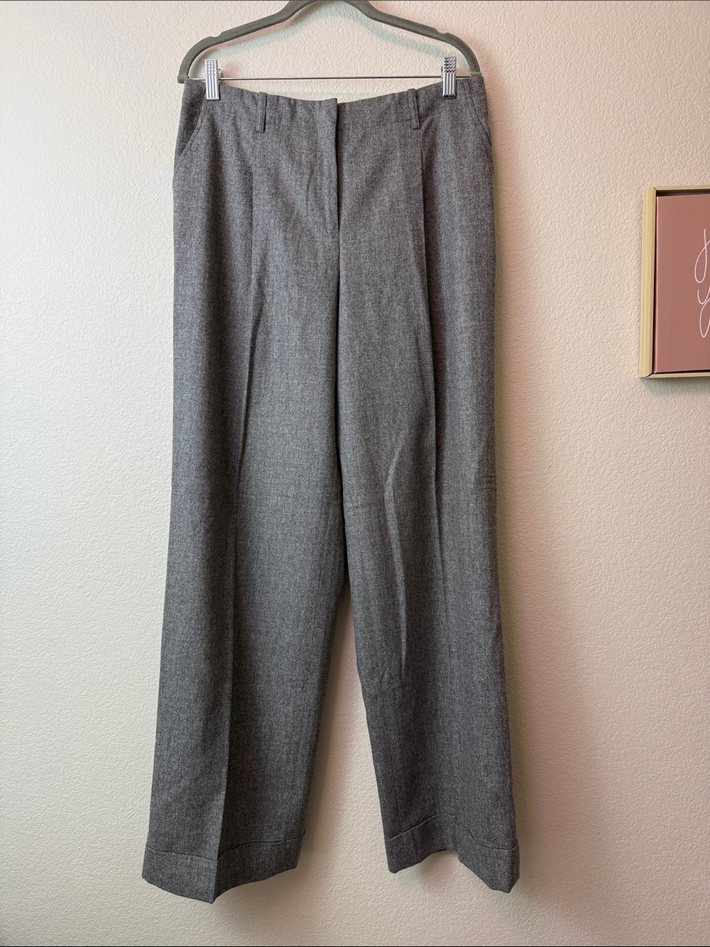 Lafayette‎ 148 New York Women’s Classic Gray Wool Cashmere Dress Pants Size 8